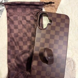 Loopy Case Chocolate Checkered Phone Case